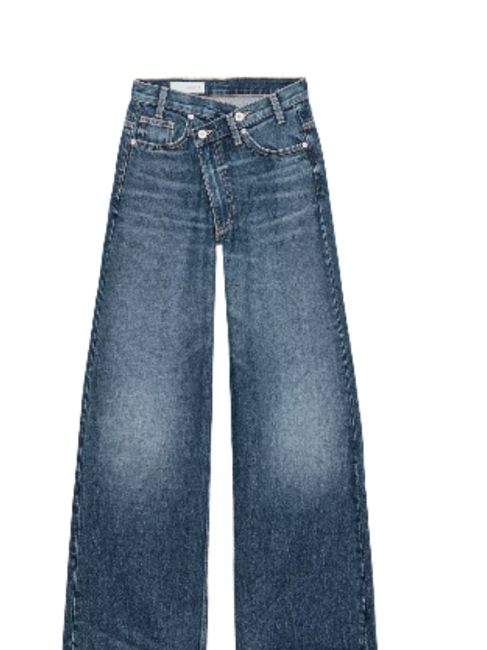 TRF HIGH-WAIST CROSSOVER
WAIST WIDE LEG JEANS